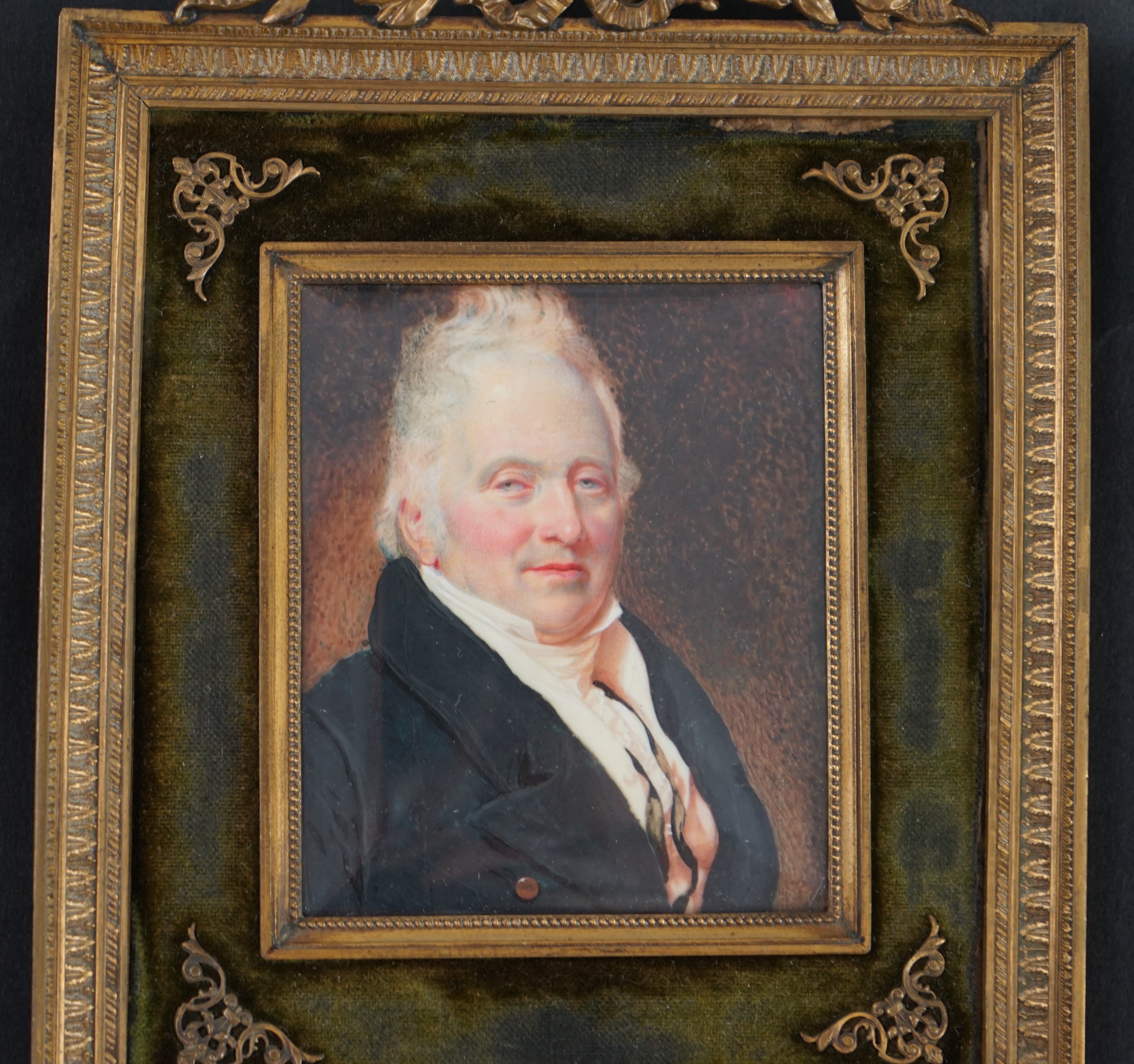 Sir William John Newton (1785-1869), Portrait miniature of a gentleman, watercolour on ivory, 6.8 x 5.6cm. CITES Submission reference 57X1PCWT